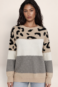 Pull Léopard Rayé Femme Ilona