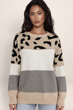 Pull Léopard Rayé Femme Ilona