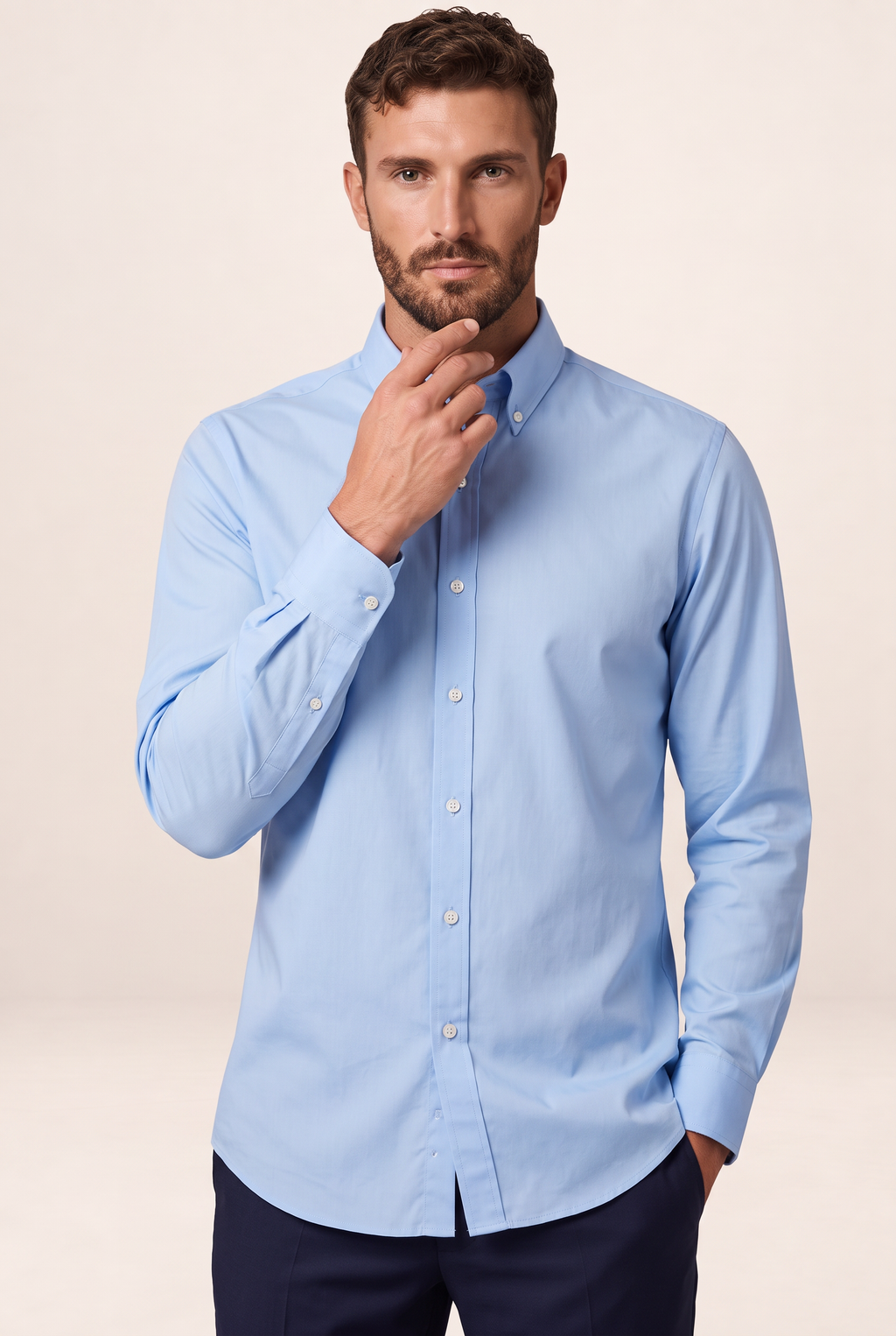Chemise Oxford Col Boutonné Homme François