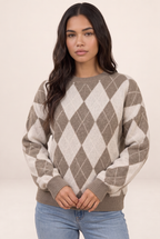 Pull Losange Jacquard Femme Fanny
