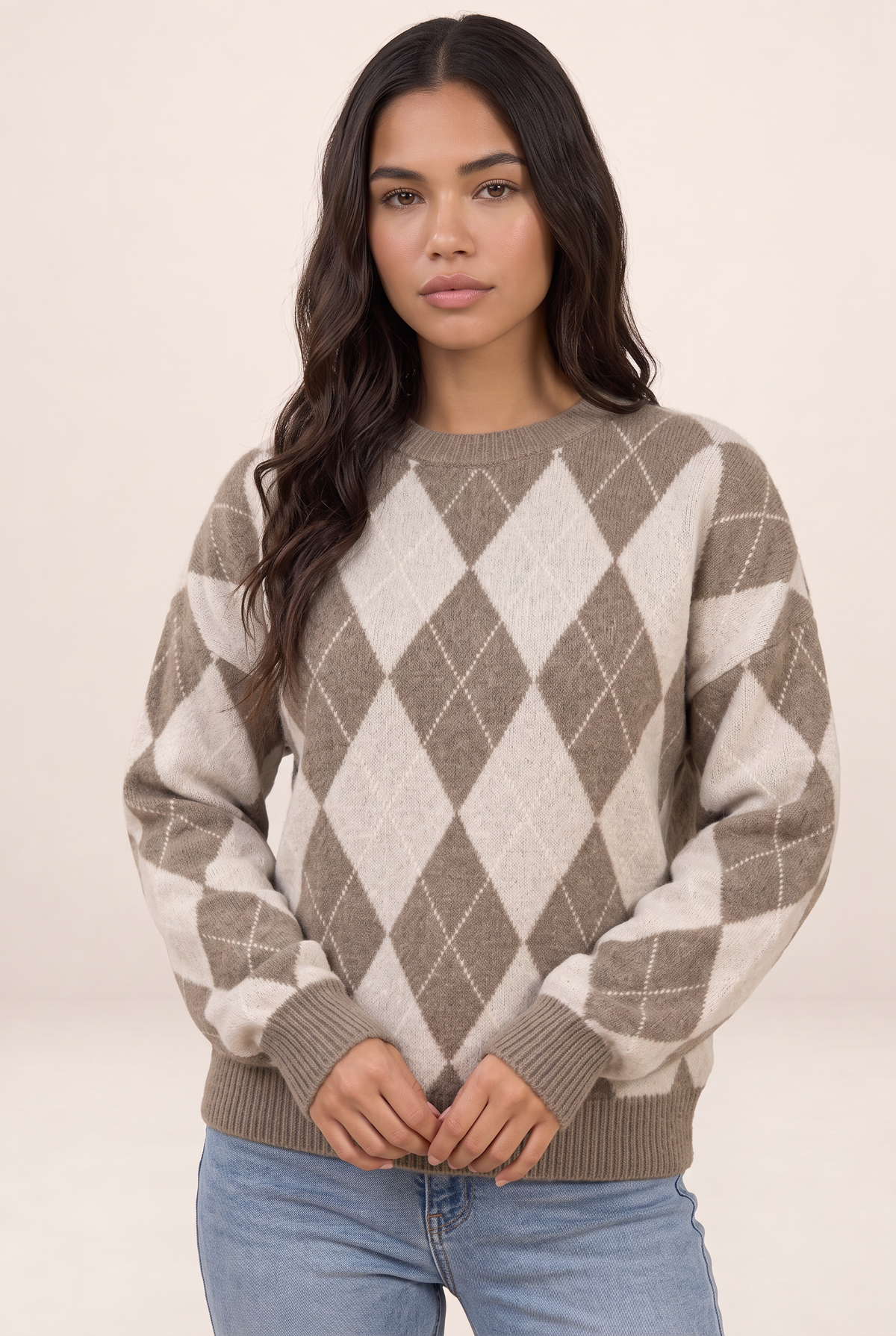 Pull Losange Jacquard Femme Fanny