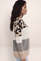 Pull Léopard Rayé Femme Ilona