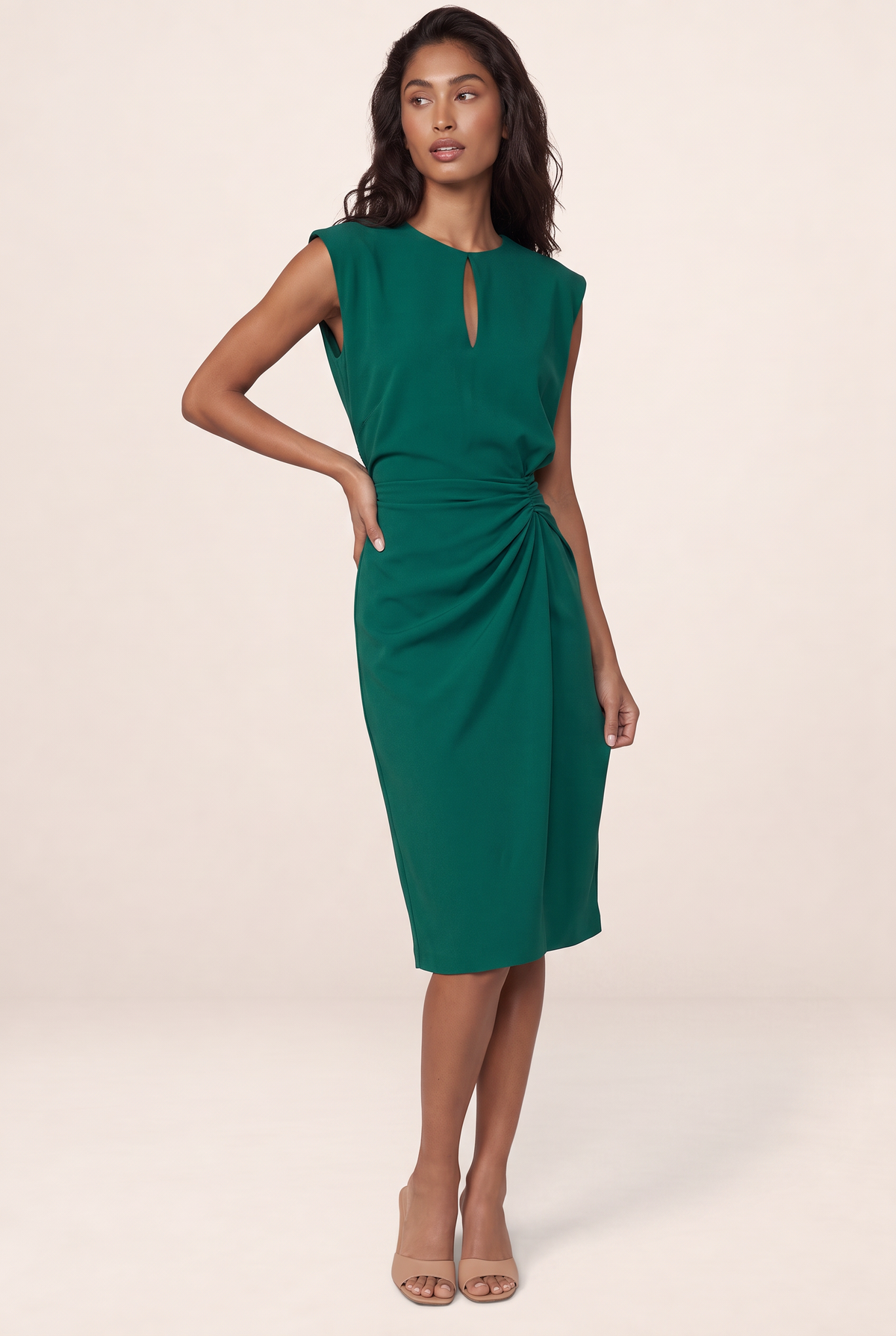 Robe Fourreau Drapée Femme Rébecca