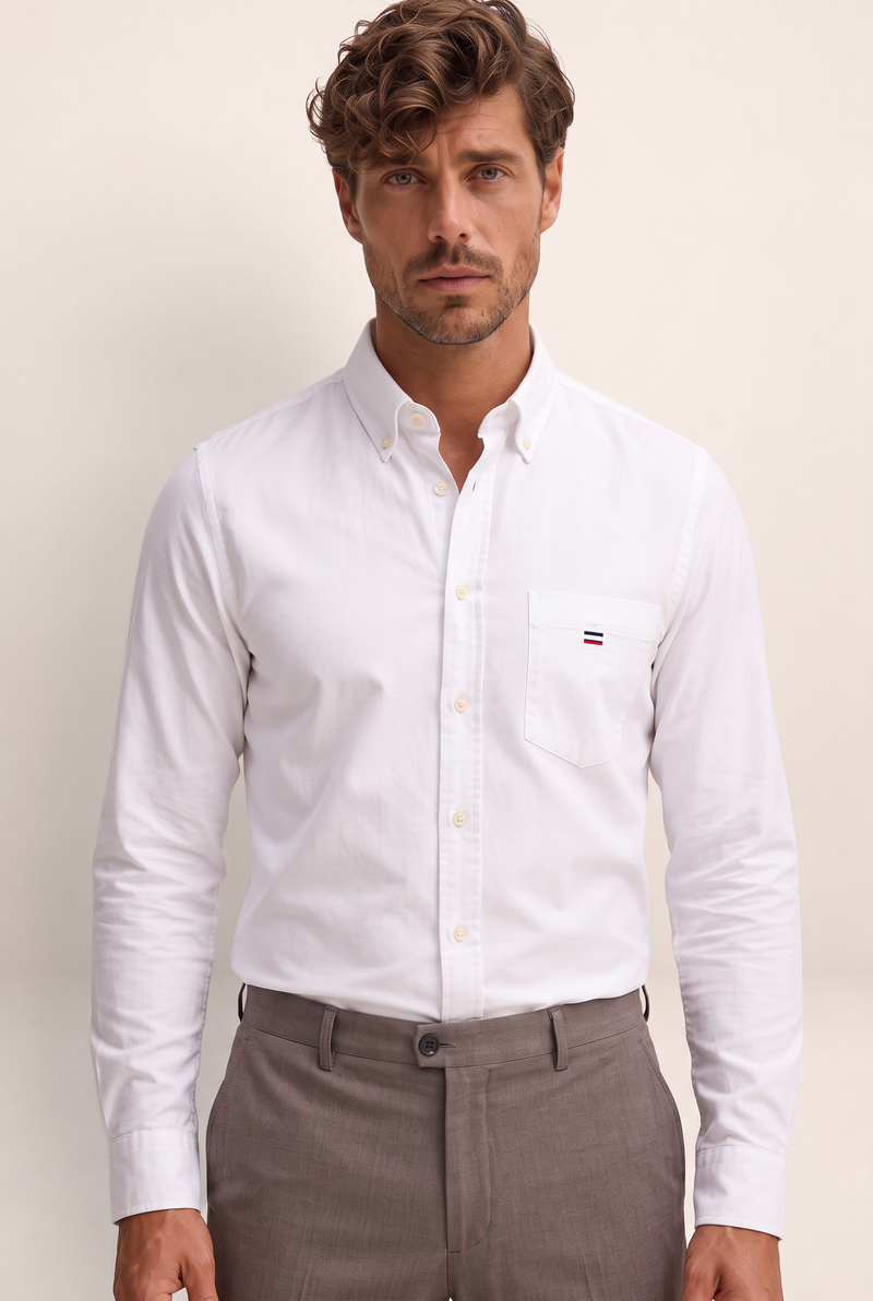 Chemise Oxford 100 % Coton Homme Grégoire
