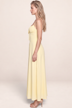 Robe Longue Corset à Bretelles Femme Aurore