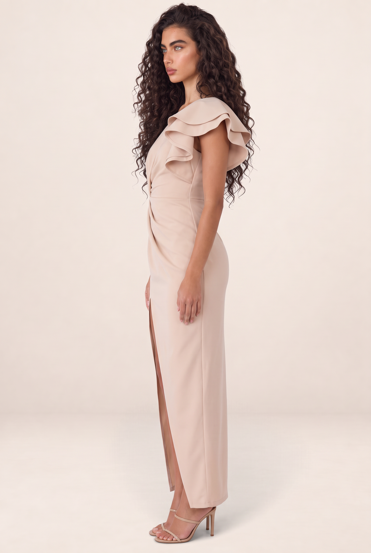 Robe Longue Fendue Asymétrique Femme Karine