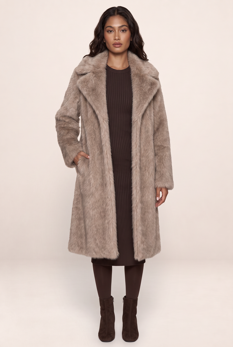 Manteau Fausse Fourrure Long Femme Odette