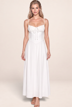 Robe Longue Corset à Bretelles Femme Aurore