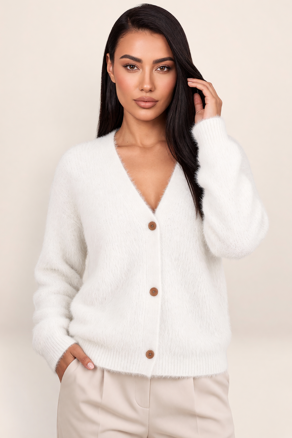 Cardigan Col V Doux Femme Suzanne