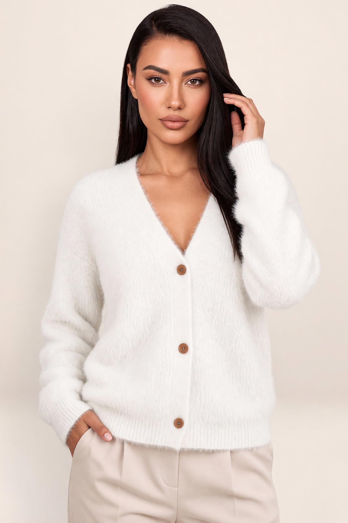 Cardigan Col V Doux Femme Suzanne