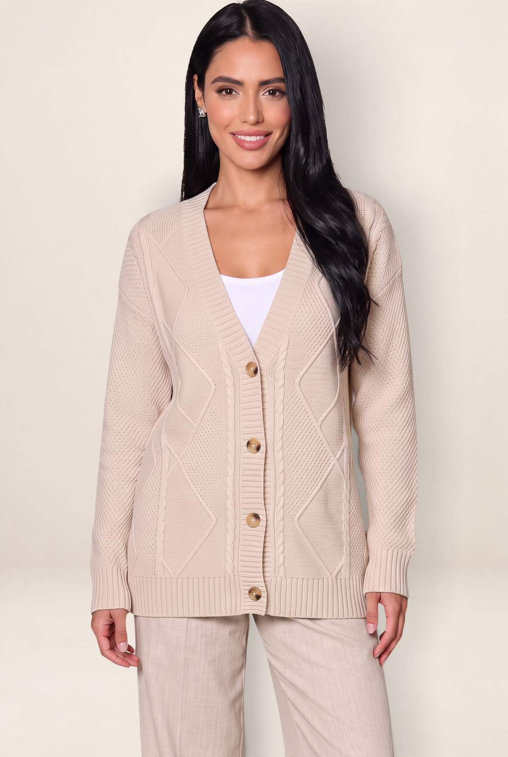 Gilet Torsadé Col V Femme Raphaëlle