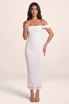 Robe Bardot Longue Moulante Femme Livia
