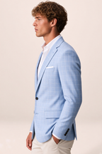 Blazer à Carreaux Bleu Marine Homme Firmin