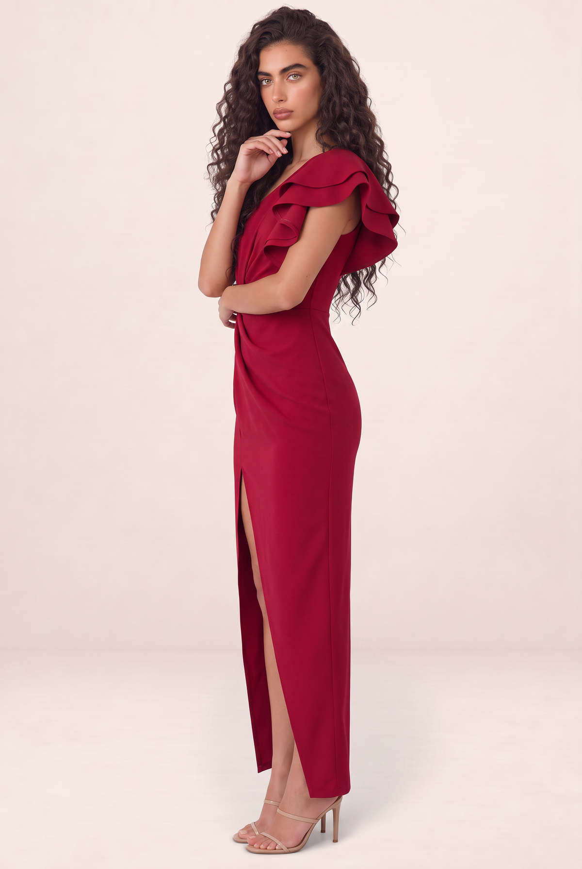 Robe Longue Fendue Asymétrique Femme Karine