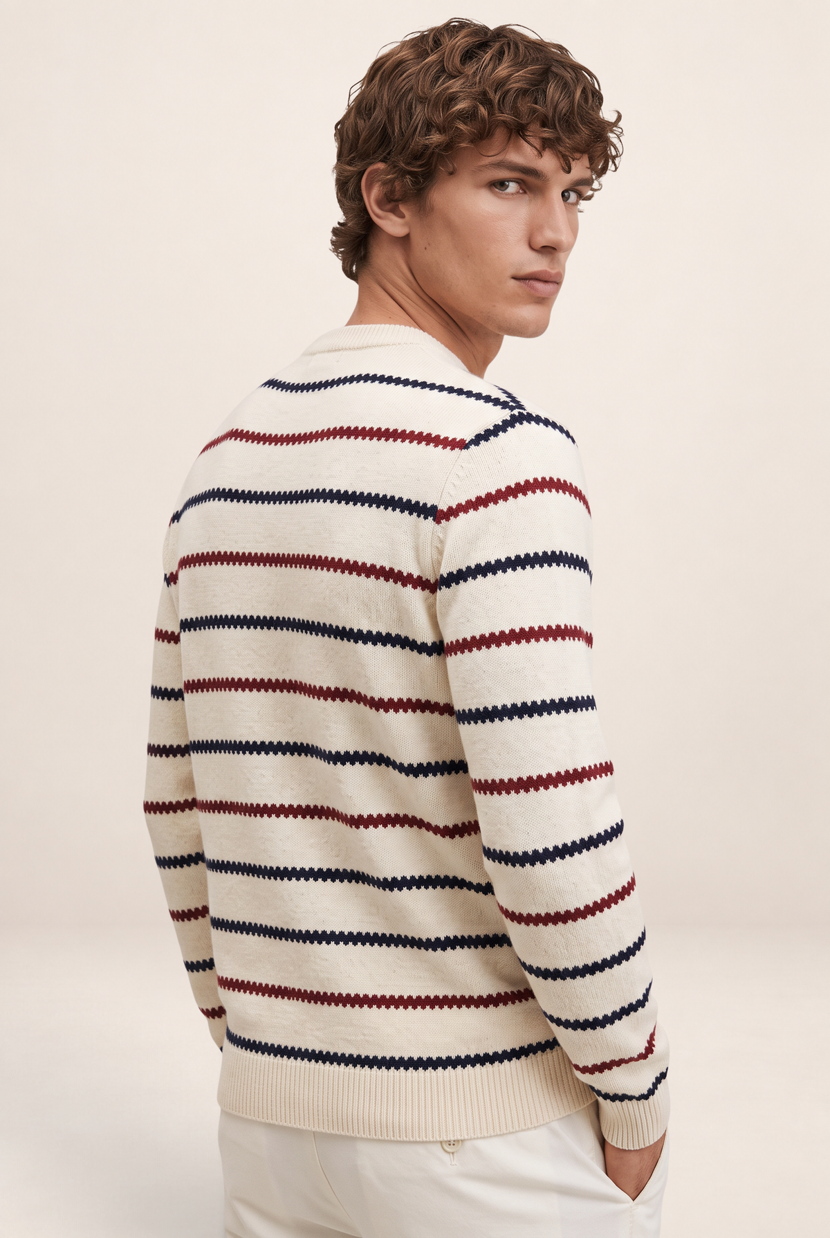 Pull Marinière Rayé Col Rond Homme Yann
