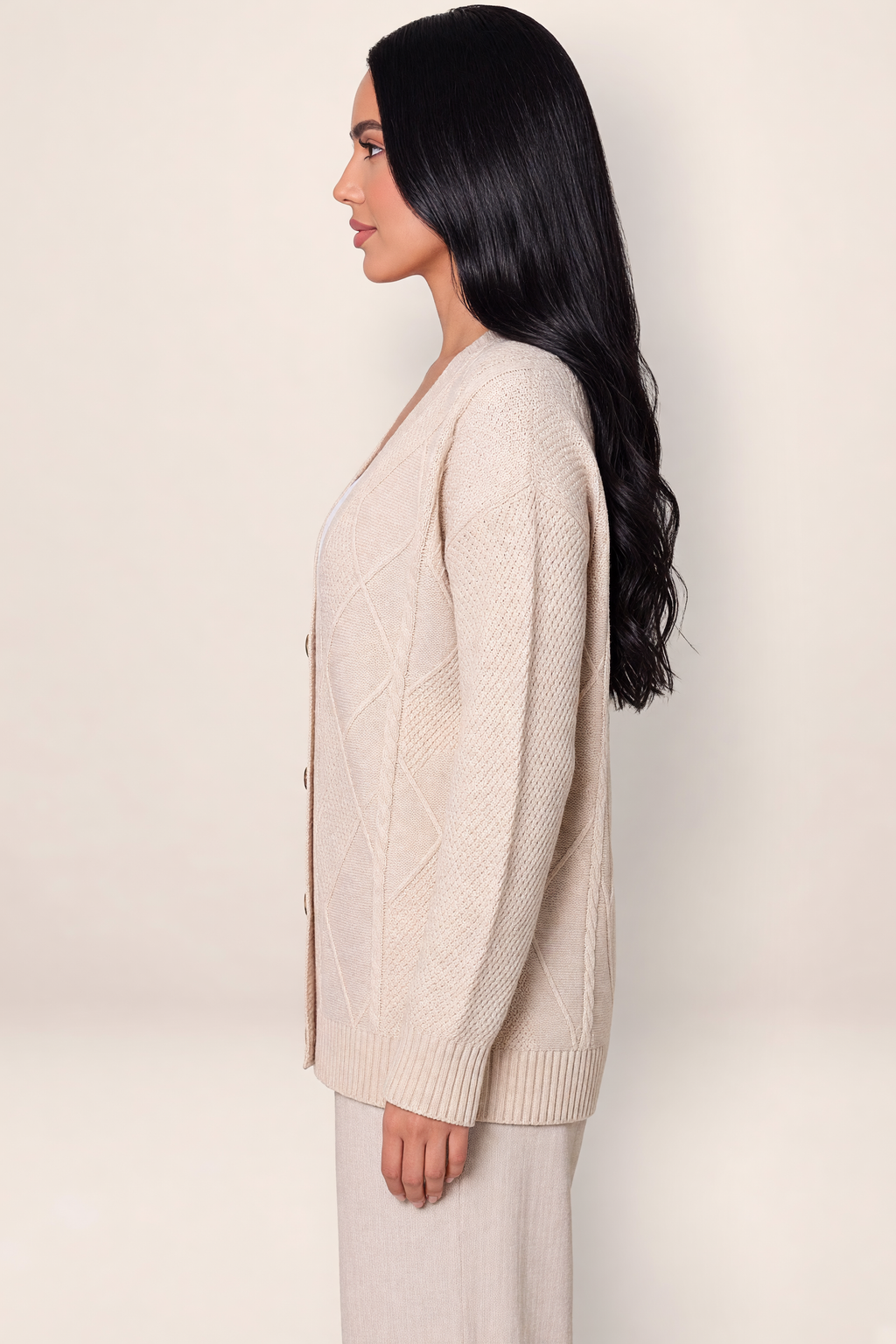 Gilet Torsadé Col V Femme Raphaëlle