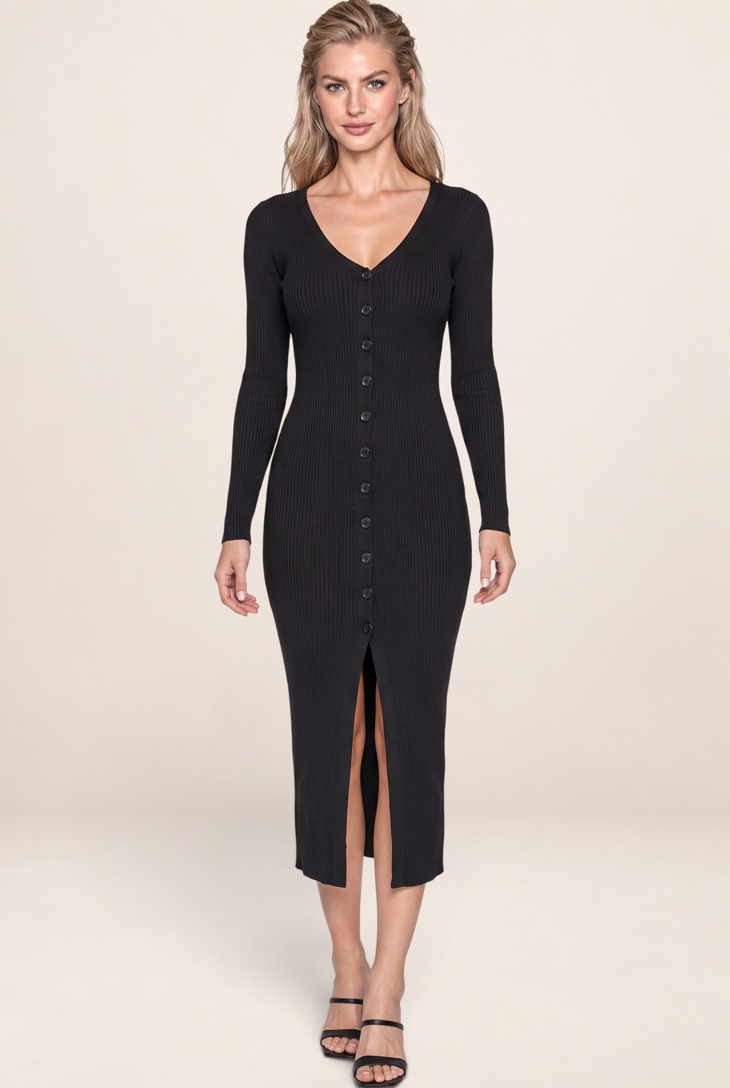 Robe Pull Longue Moulante Femme Pascale