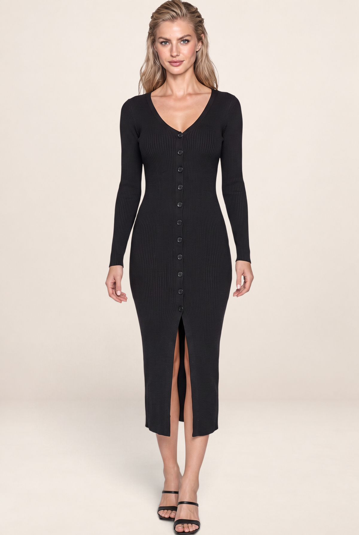 Robe Pull Longue Moulante Femme Pascale