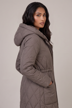Manteau Matelassé à Capuche Femme Coralie