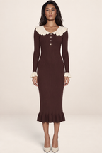 Robe en Maille Col Claudine Femme Ombeline