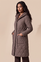 Manteau Matelassé à Capuche Femme Coralie