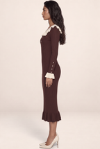 Robe en Maille Col Claudine Femme Ombeline