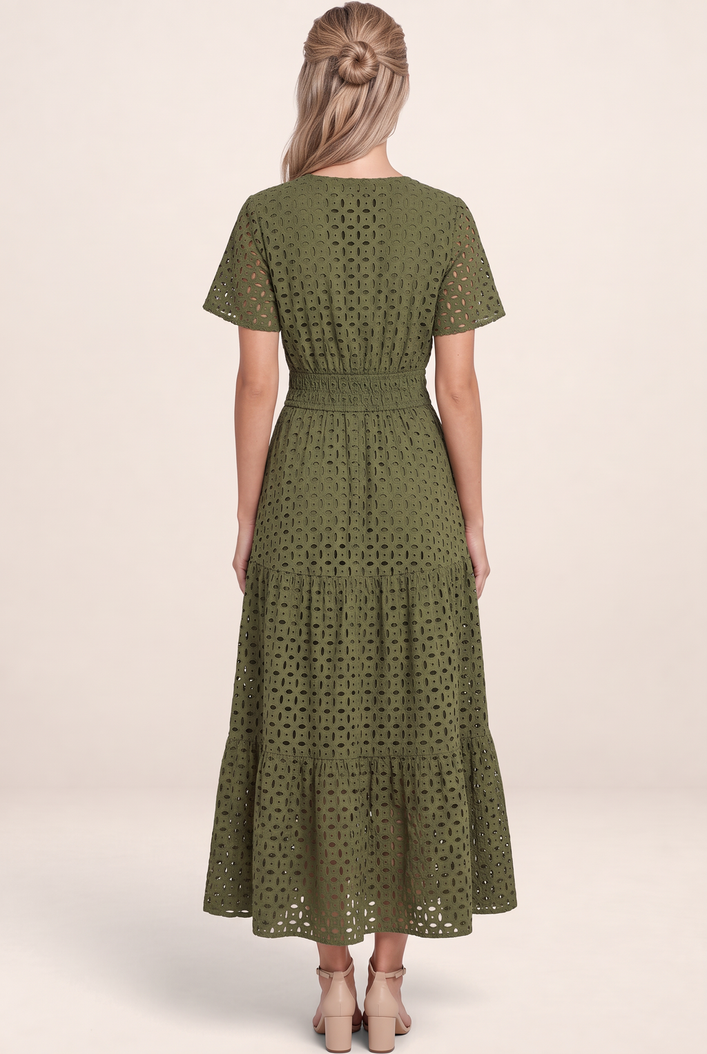 Robe Broderie Anglaise Midi Femme Flavia