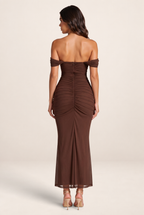 Robe Bardot Longue Moulante Femme Livia