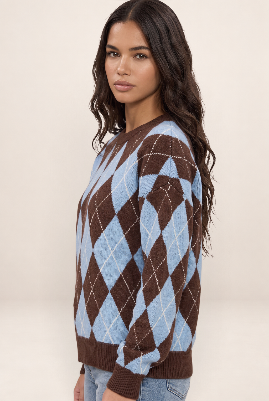 Pull Losange Jacquard Femme Fanny
