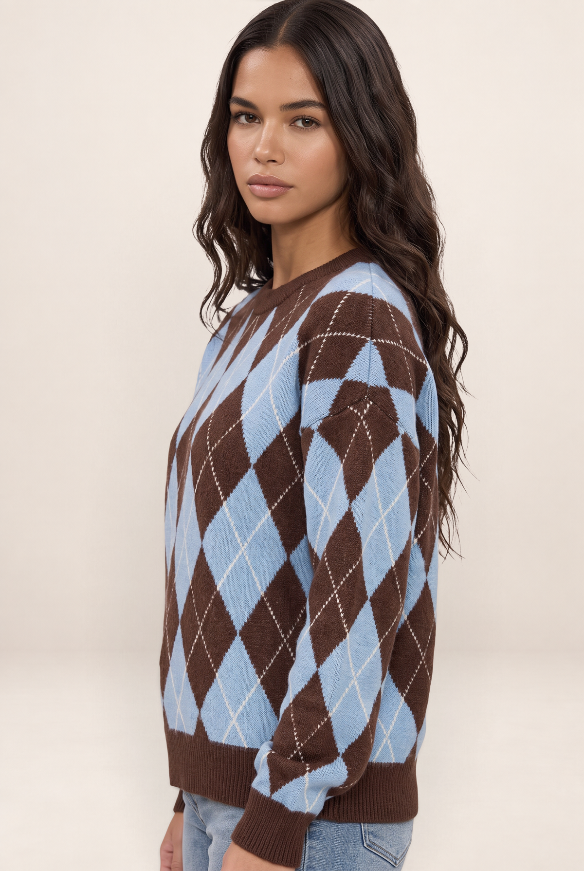 Pull Losange Jacquard Femme Fanny