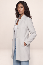 Manteau Mi Long Col Mao Femme Ursule