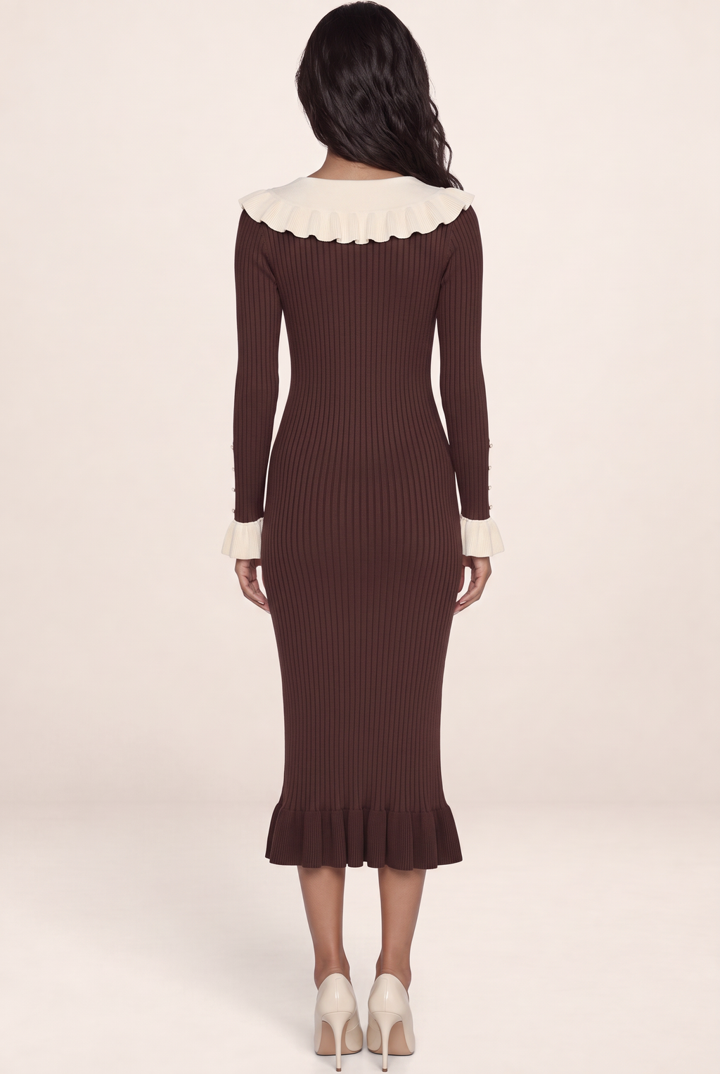 Robe en Maille Col Claudine Femme Ombeline