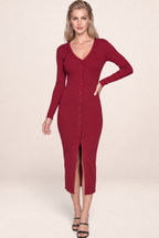 Robe Pull Longue Moulante Femme Pascale