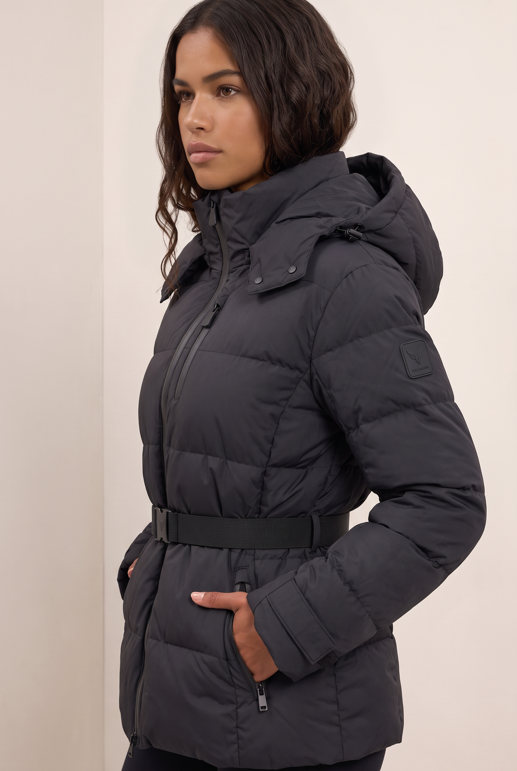 Doudoune Ceinturée à Capuche Femme Clotilde