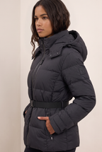 Doudoune Ceinturée à Capuche Femme Clotilde