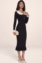 Robe en Maille Col Claudine Femme Ombeline