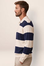 Polo Rugby Rayé Manches Longues Homme Tristan