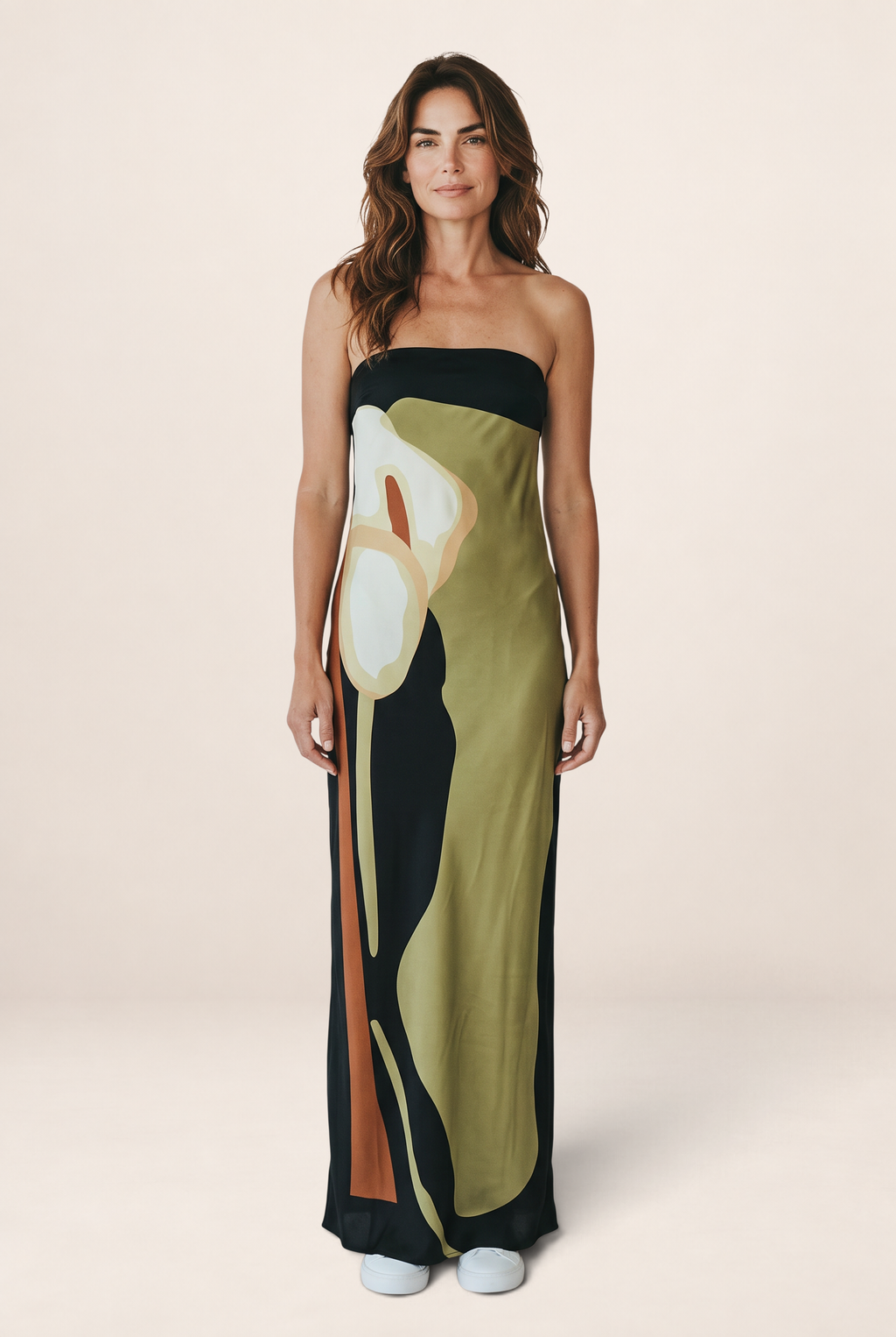 Robe Bustier Longue Imprimée Femme Kelly