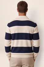 Polo Rugby Rayé Manches Longues Homme Tristan