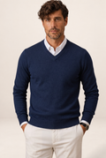 Pull Col V en Maille Fine Homme Julien