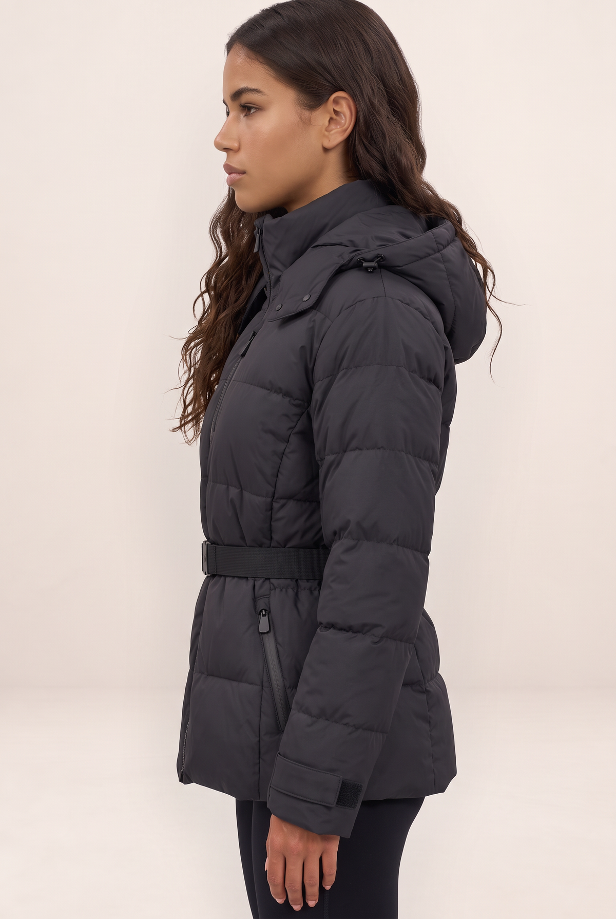 Doudoune Ceinturée à Capuche Femme Clotilde