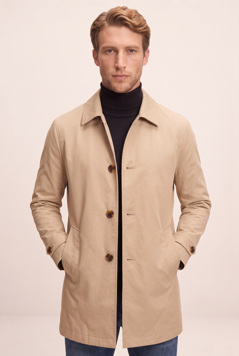 Manteau Mi Long Droit Homme René