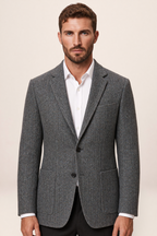Blazer Chiné Effet Laine Homme Basile