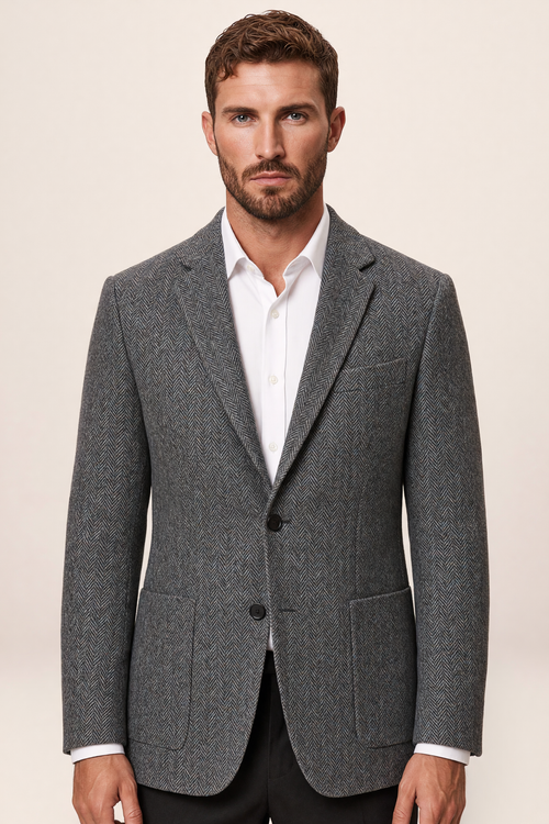 Blazer Chiné Effet Laine Homme Basile