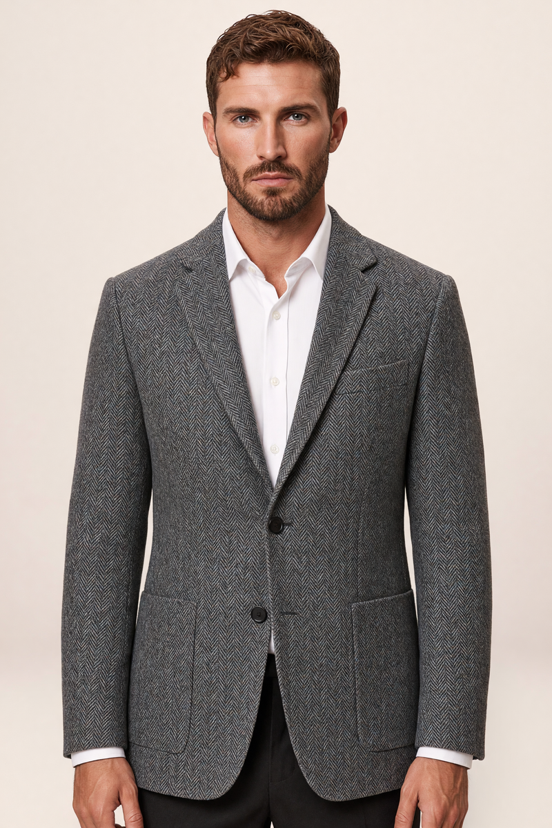 Blazer Chiné Effet Laine Homme Basile