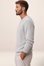Pull Col Rond en Maille Côtelée Homme Damien