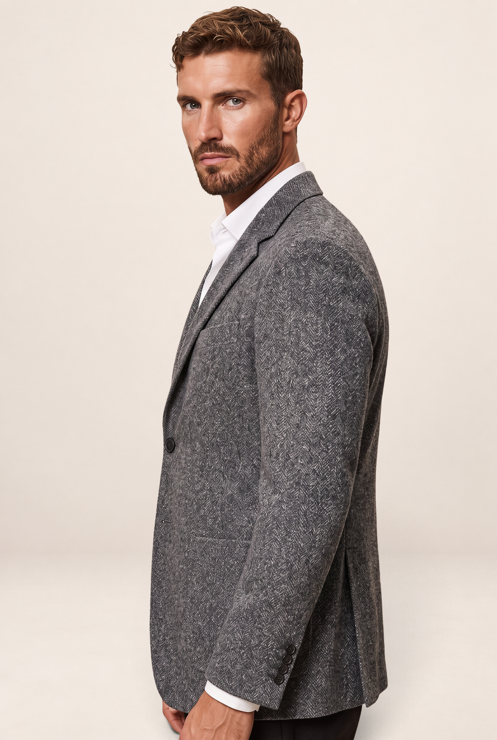 Blazer Chiné Effet Laine Homme Basile