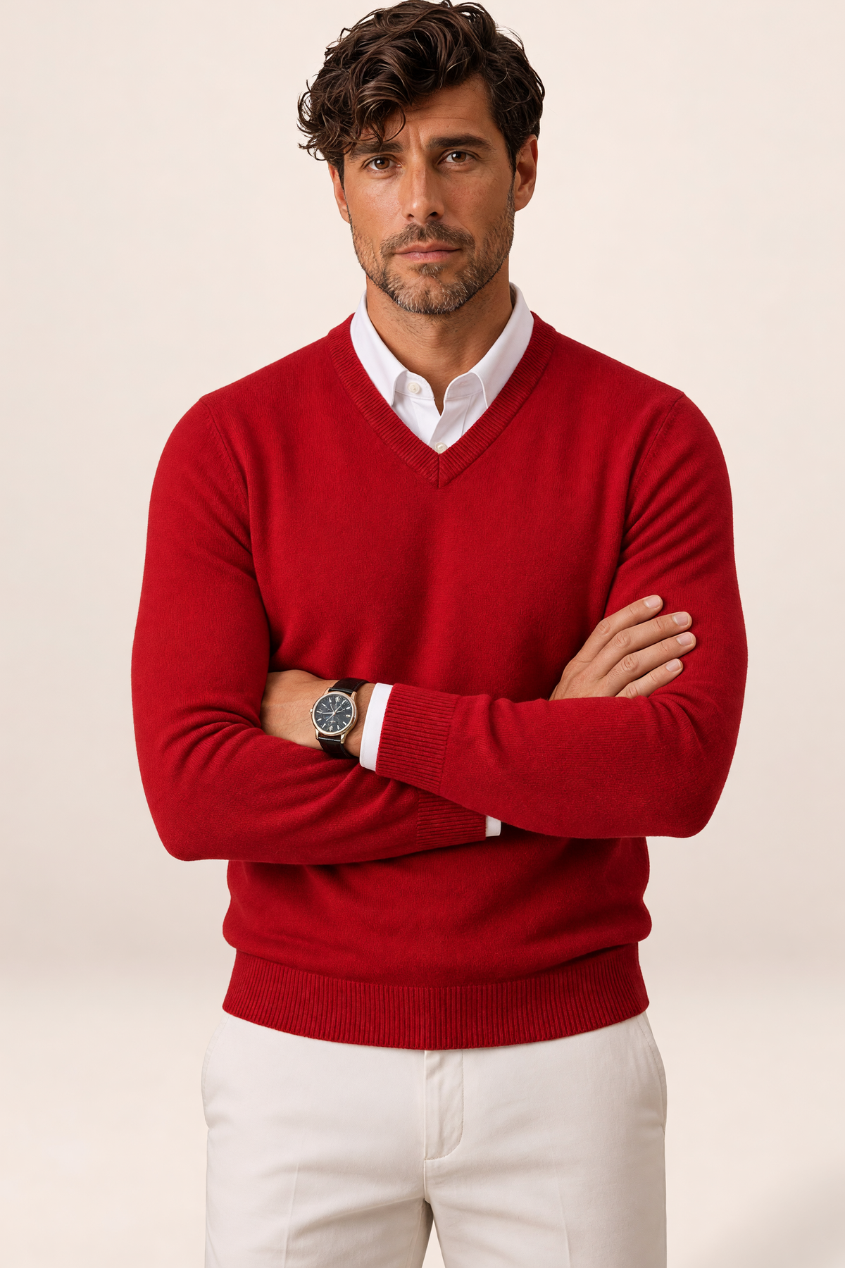 Pull Col V en Maille Fine Homme Julien