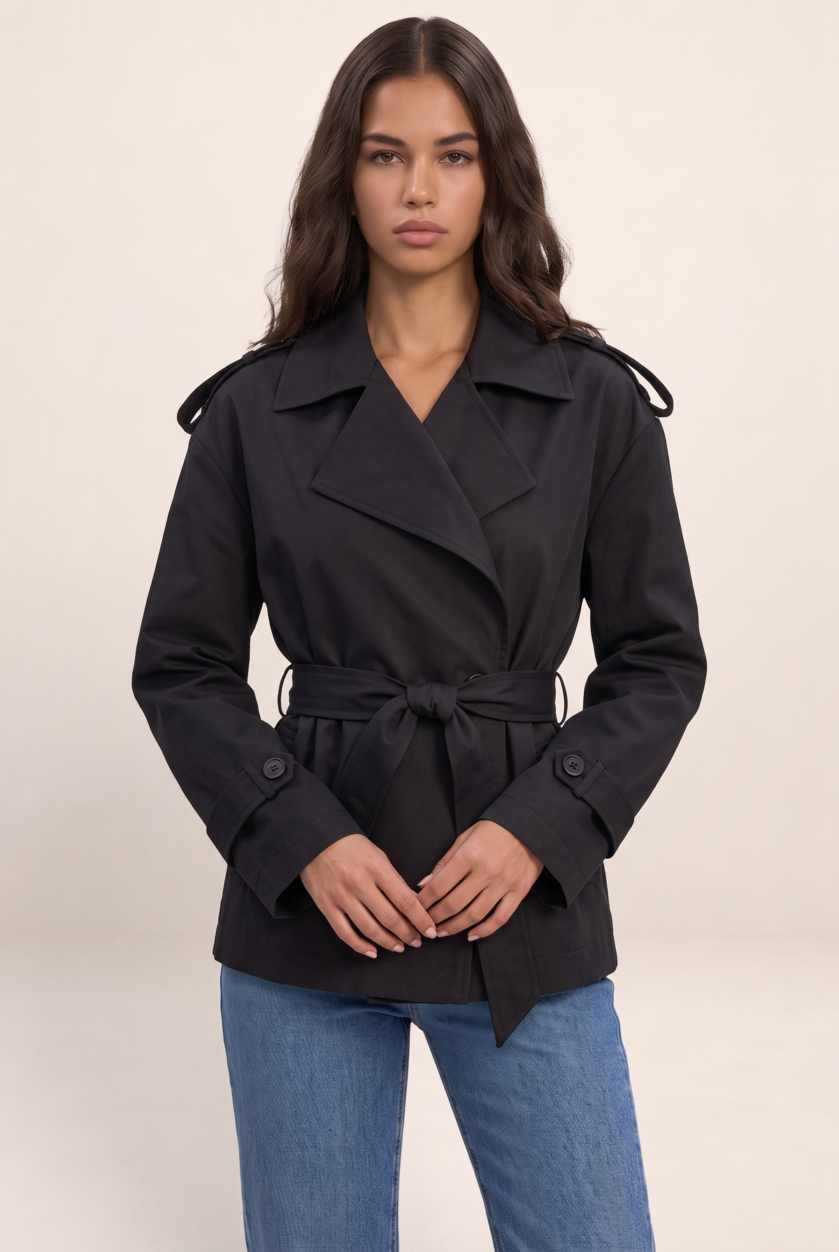 Trench Court Ceinturé Femme Esther