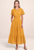 Robe Broderie Anglaise Midi Femme Flavia